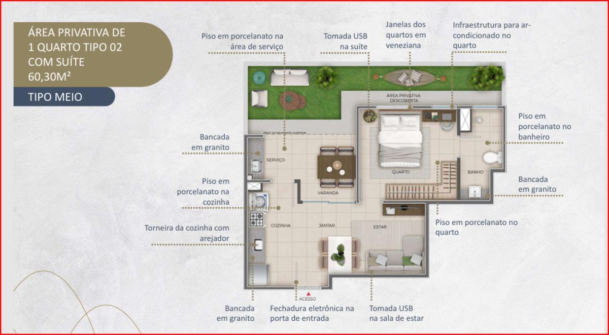 Apartamento, Paquetá, 3 Quartos, 1 Vaga, 1 Suíte