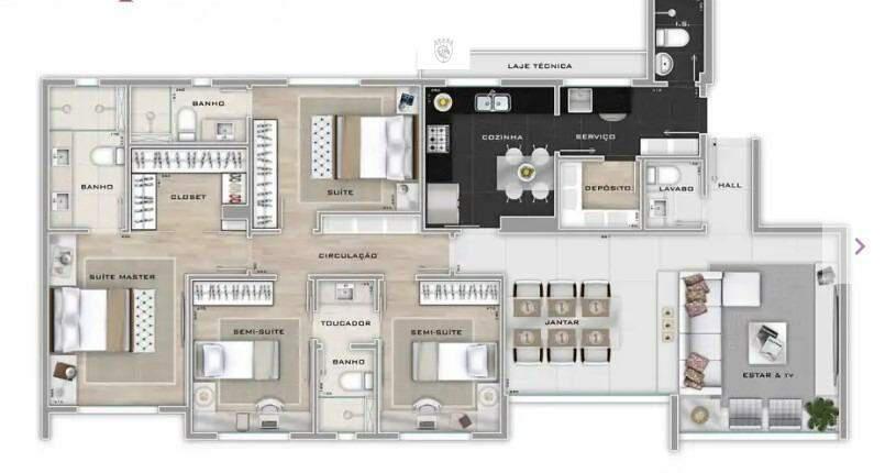 Apartamento, Cidade Nova, 4 Quartos, 3 Vagas, 2 Suítes