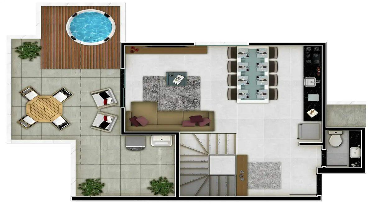 Cobertura, Alto Caiçaras, 3 Quartos, 2 Vagas, 1 Suíte