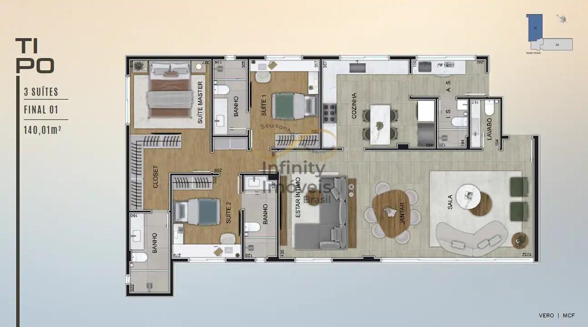 Apartamento, Santo Antônio, 3 Quartos