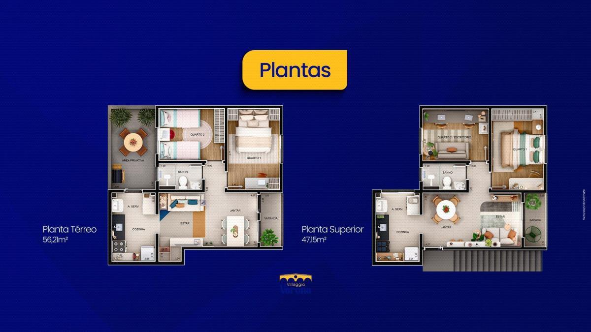 Casa, Bandeirinhas, 2 Quartos, 1 Vaga