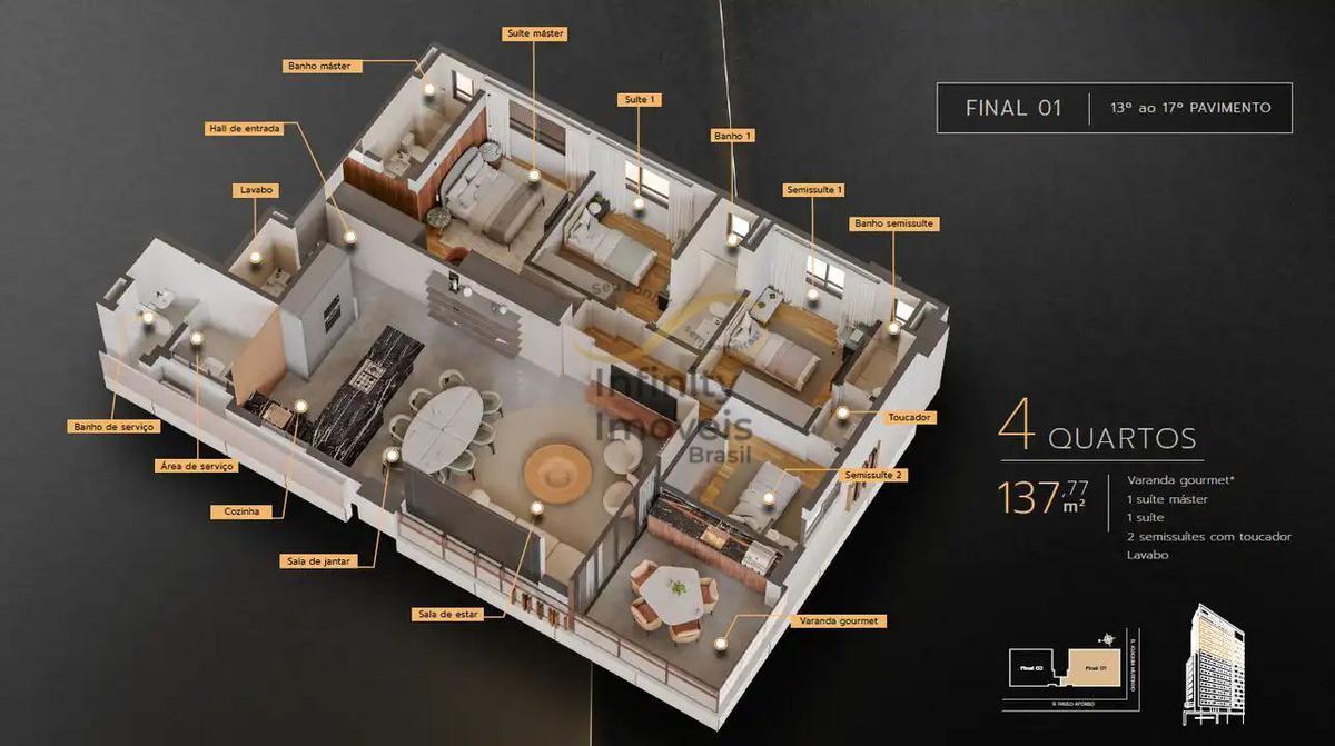 Apartamento, Santo Antônio, 4 Quartos