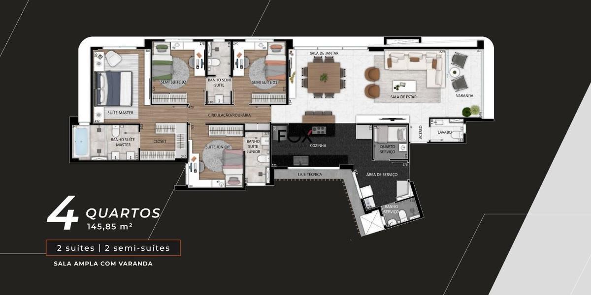 Apartamento, Anchieta, 4 Quartos, 3 Vagas, 2 Suítes