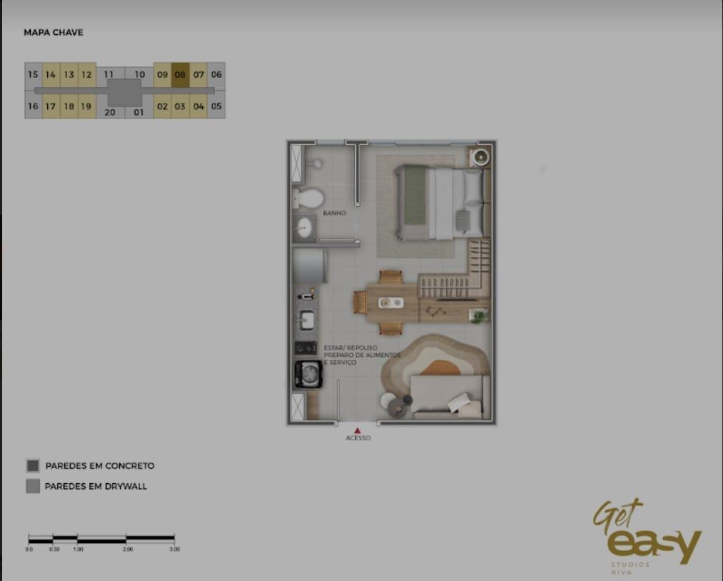 Apartamento, São Cristóvão, 1 Quarto, 0 Vaga, 1 Suíte