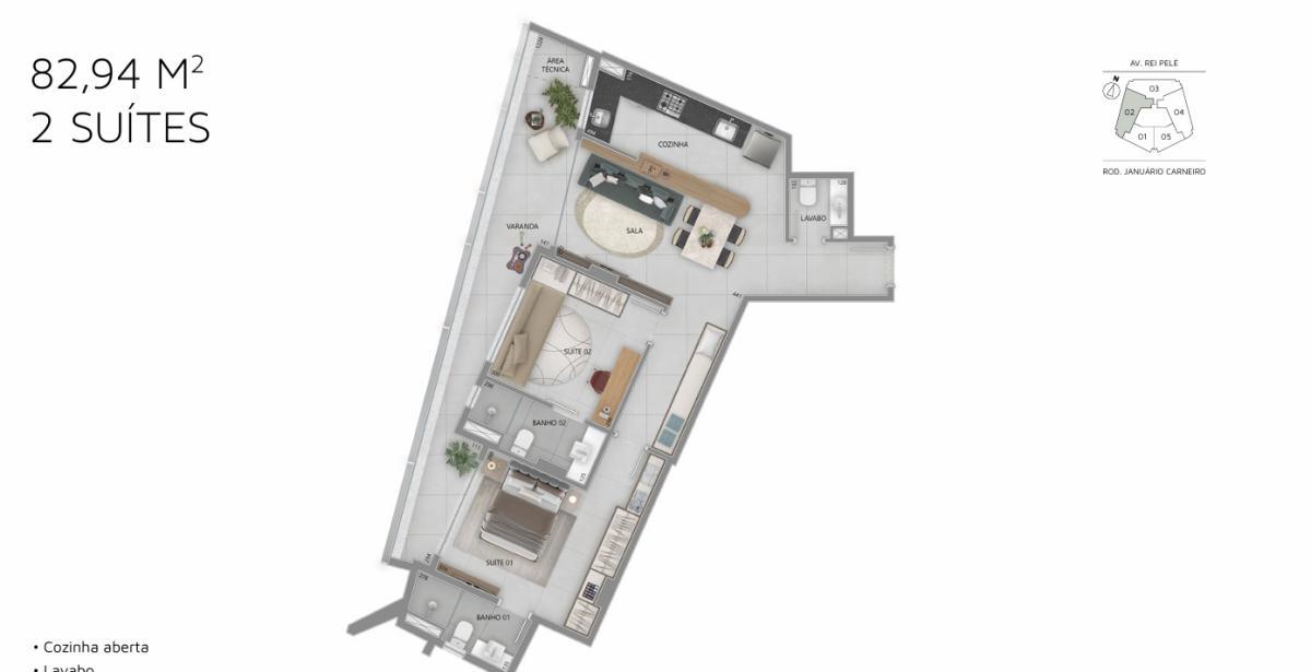 Apartamento, Vale do Sereno, 2 Quartos, 2 Vagas, 2 Suítes