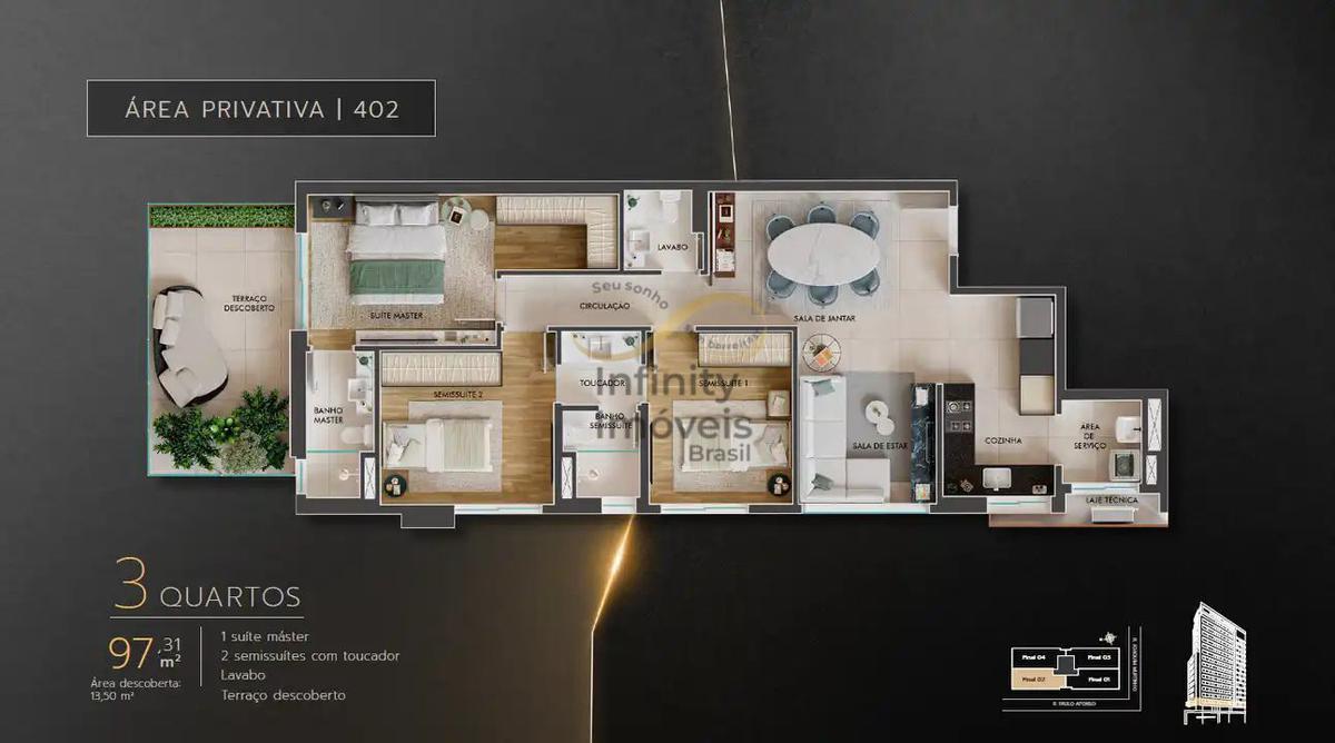 Apartamento, Santo Antônio, 4 Quartos