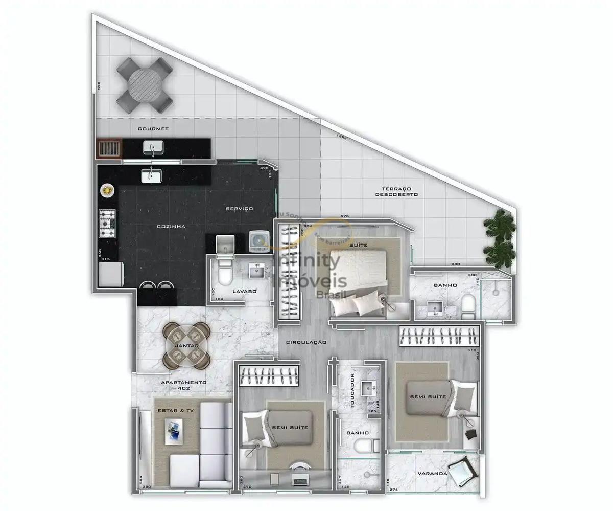 Apartamento, Lourdes, 2 Quartos