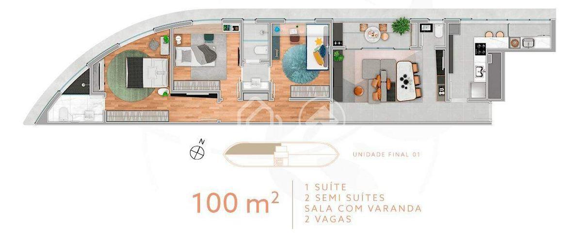 Apartamento, Vale do Sereno, 3 Quartos, 2 Vagas, 1 Suíte