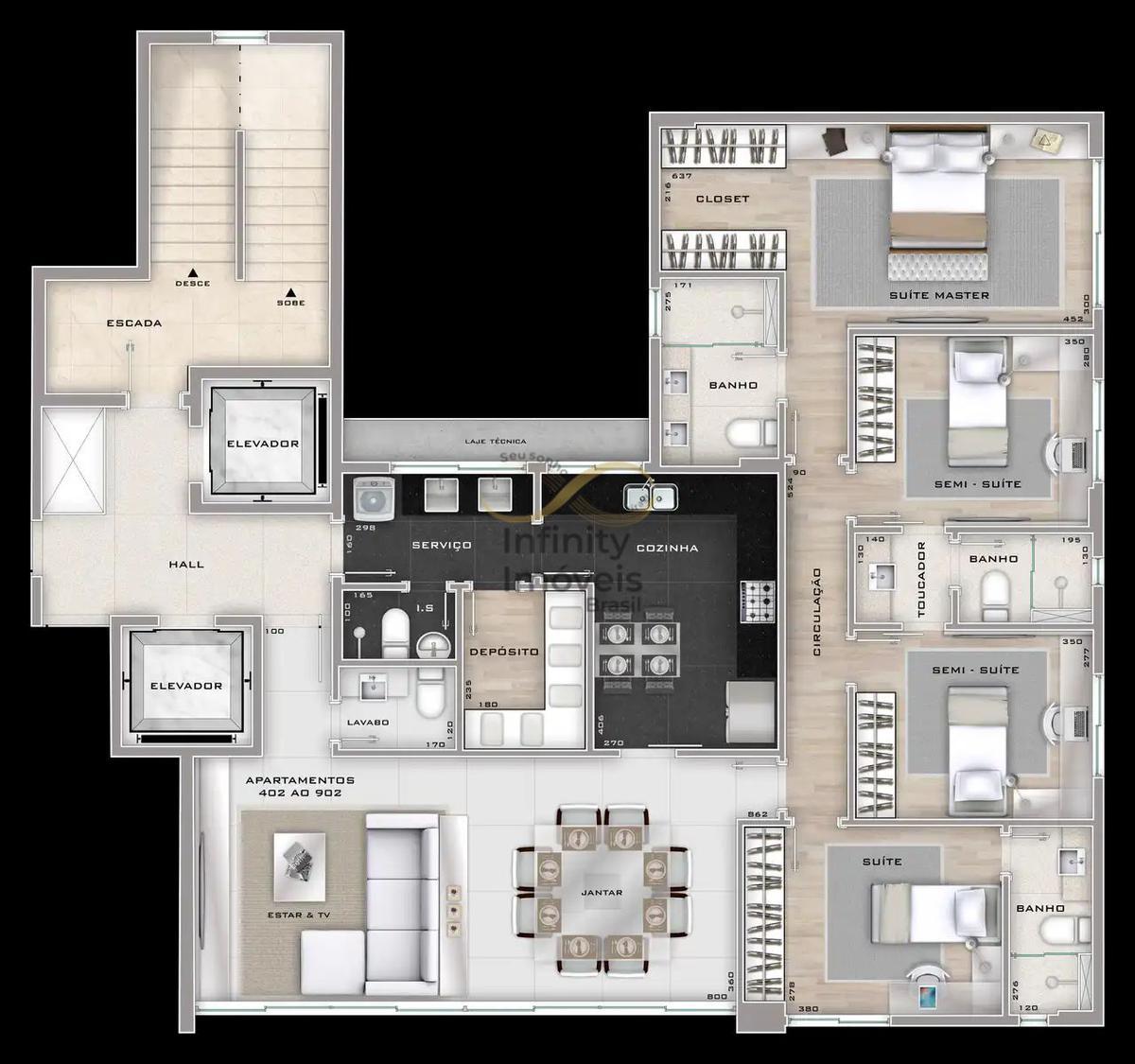 Apartamento, Cidade Nova, 4 Quartos