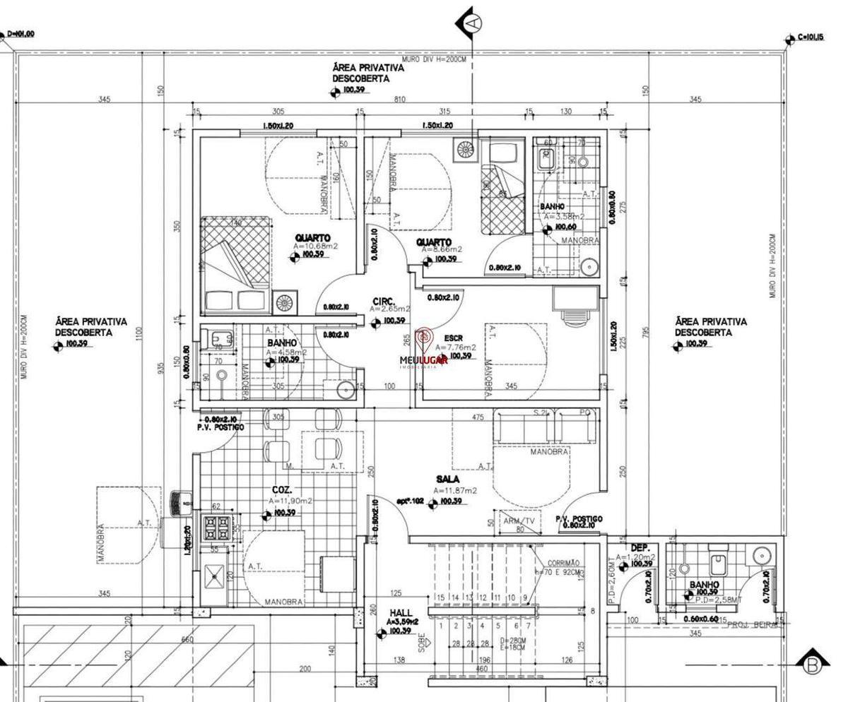 Apartamento, Jardim das Flores, 3 Quartos, 1 Vaga, 1 Suíte