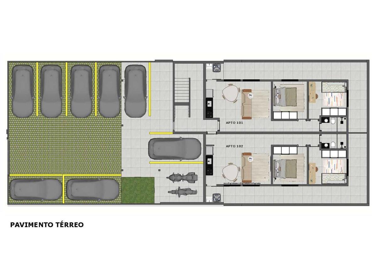 Apartamento, Serra Dourada, 2 Quartos, 1 Vaga
