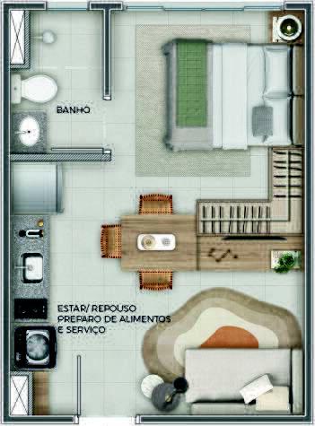 Apartamento, São Cristóvão, 1 Quarto, 0 Vaga, 1 Suíte