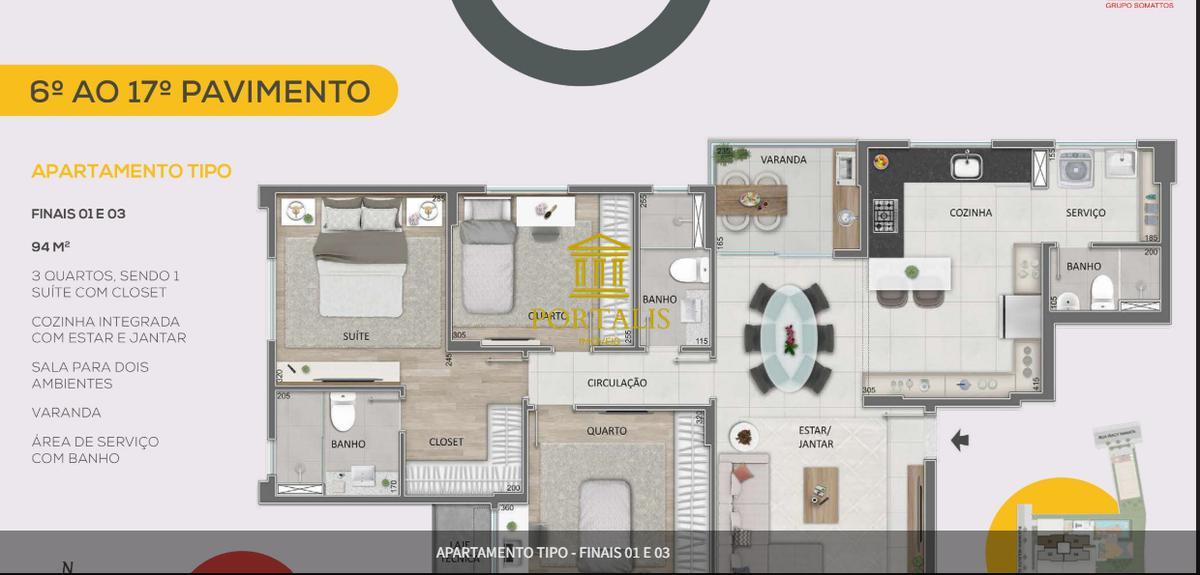 Apartamento, Buritis, 3 Quartos, 3 Vagas, 1 Suíte