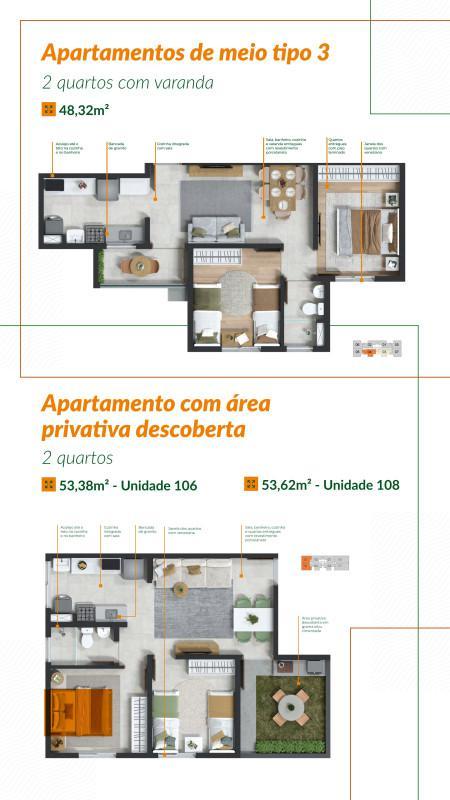 Apartamento, Planalto, 2 Quartos, 1 Vaga