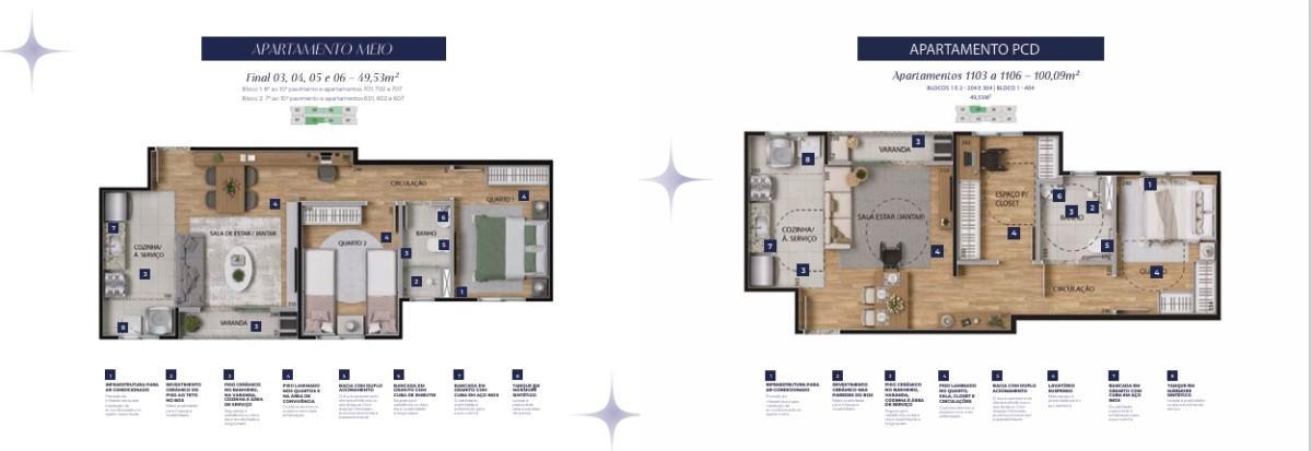 Apartamento, Centro, 2 Quartos, 1 Vaga