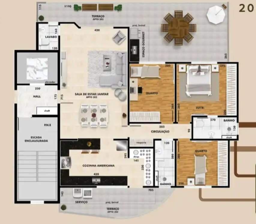 Apartamento, Santa Lúcia, 3 Quartos, 2 Vagas, 1 Suíte