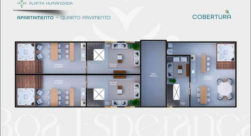 Cobertura, Boa Esperança, 2 Quartos, 0 Vaga, 1 Suíte
