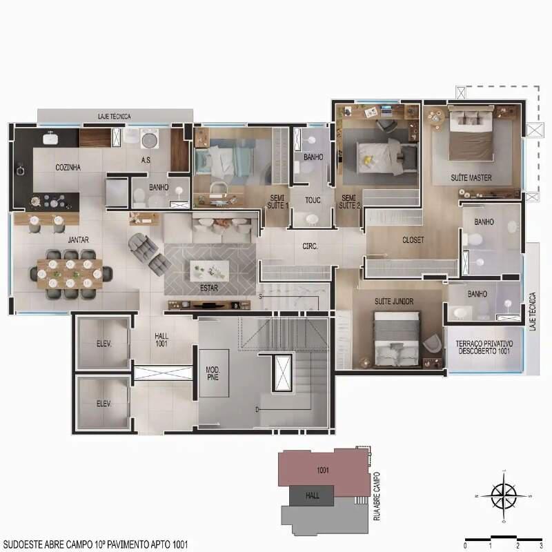 Apartamento, Santo Antônio, 3 Quartos, 2 Vagas, 1 Suíte