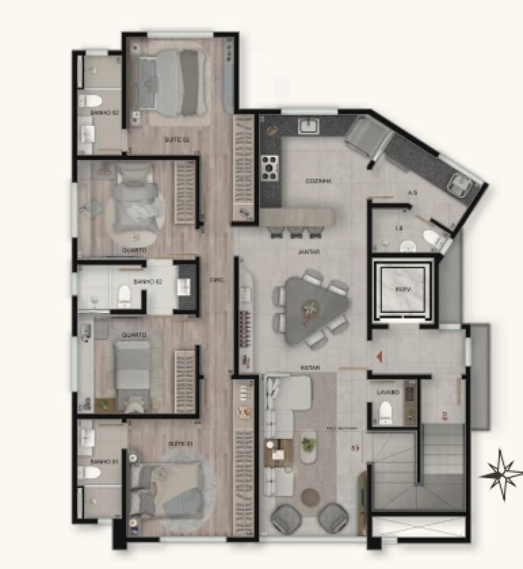 Cobertura, Prado, 4 Quartos, 4 Vagas, 2 Suítes