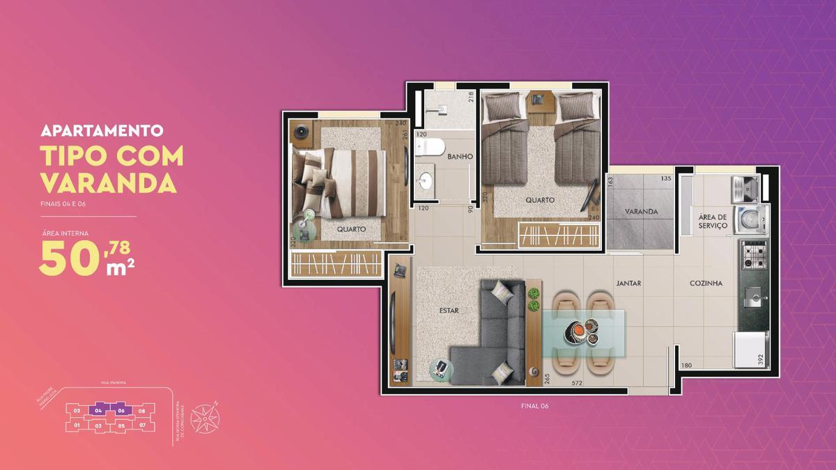 Apartamento, Lagoinha Leblon (venda Nova), 2 Quartos, 1 Vaga, 1 Suíte