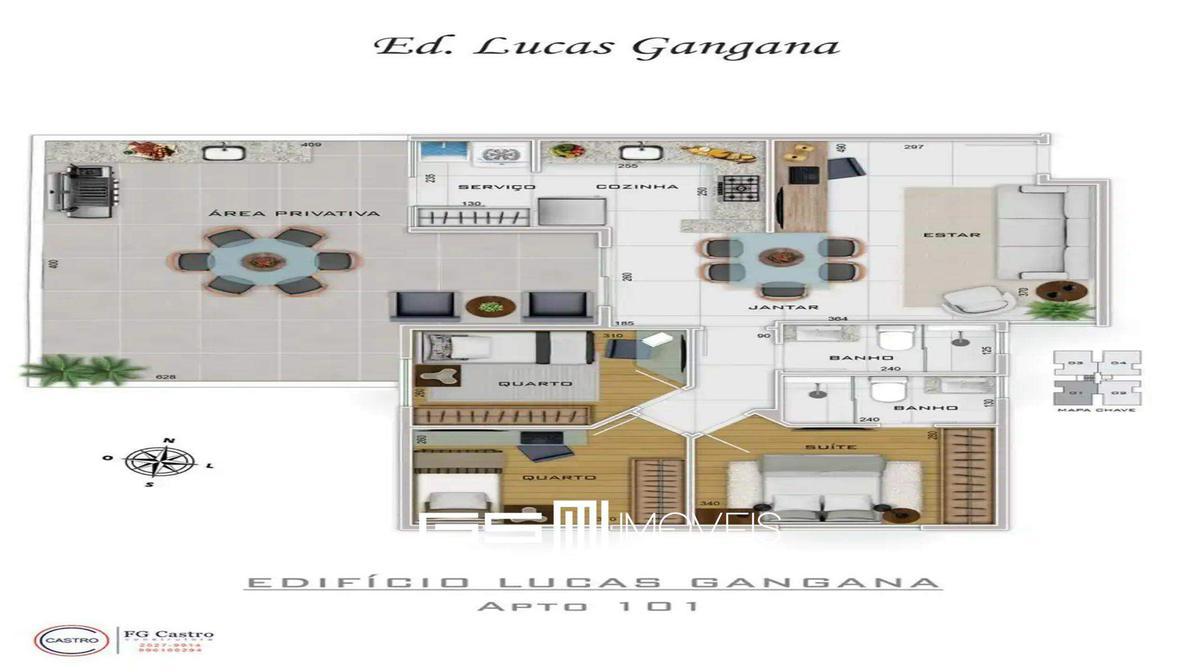 Apartamento, Cidade Nova, 3 Quartos, 2 Vagas, 1 Suíte