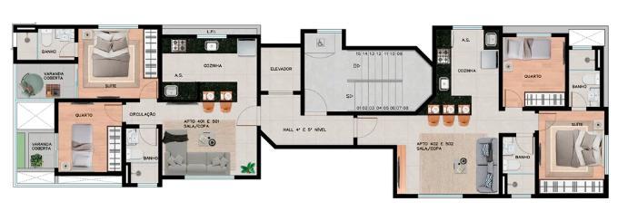 Apartamento, Santo Antônio, 2 Quartos, 1 Vaga
