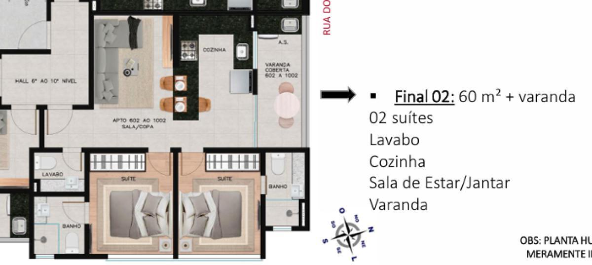 Apartamento, Lourdes, 2 Quartos, 1 Vaga, 2 Suítes