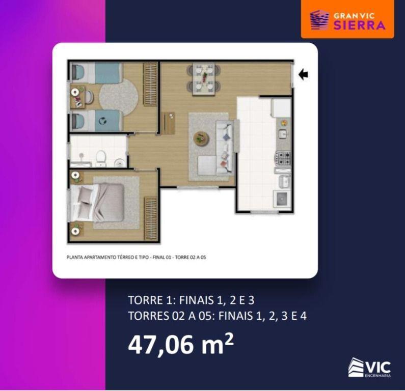 Apartamento, Borba Gato, 2 Quartos, 1 Vaga