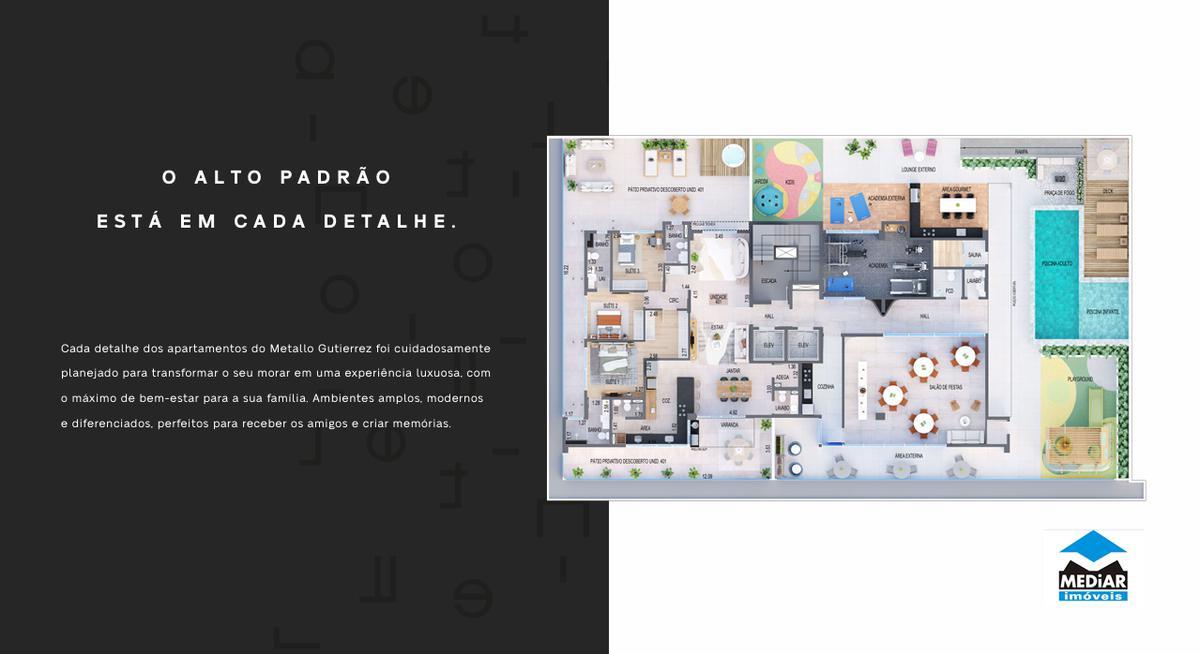 Apartamento, Gutierrez, 4 Quartos, 3 Vagas, 2 Suítes