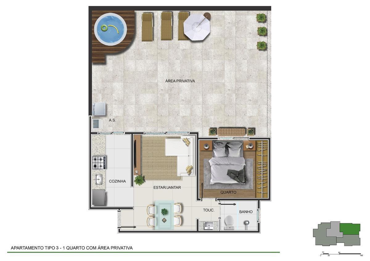 Apartamento, São Pedro, 1 Quarto, 2 Vagas
