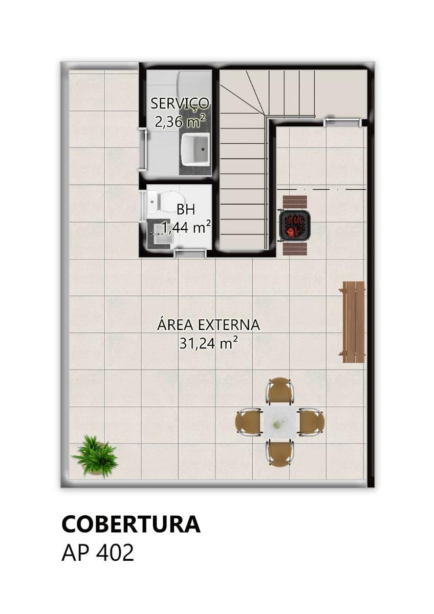 Cobertura, Serra Dourada, 3 Quartos, 1 Vaga, 1 Suíte