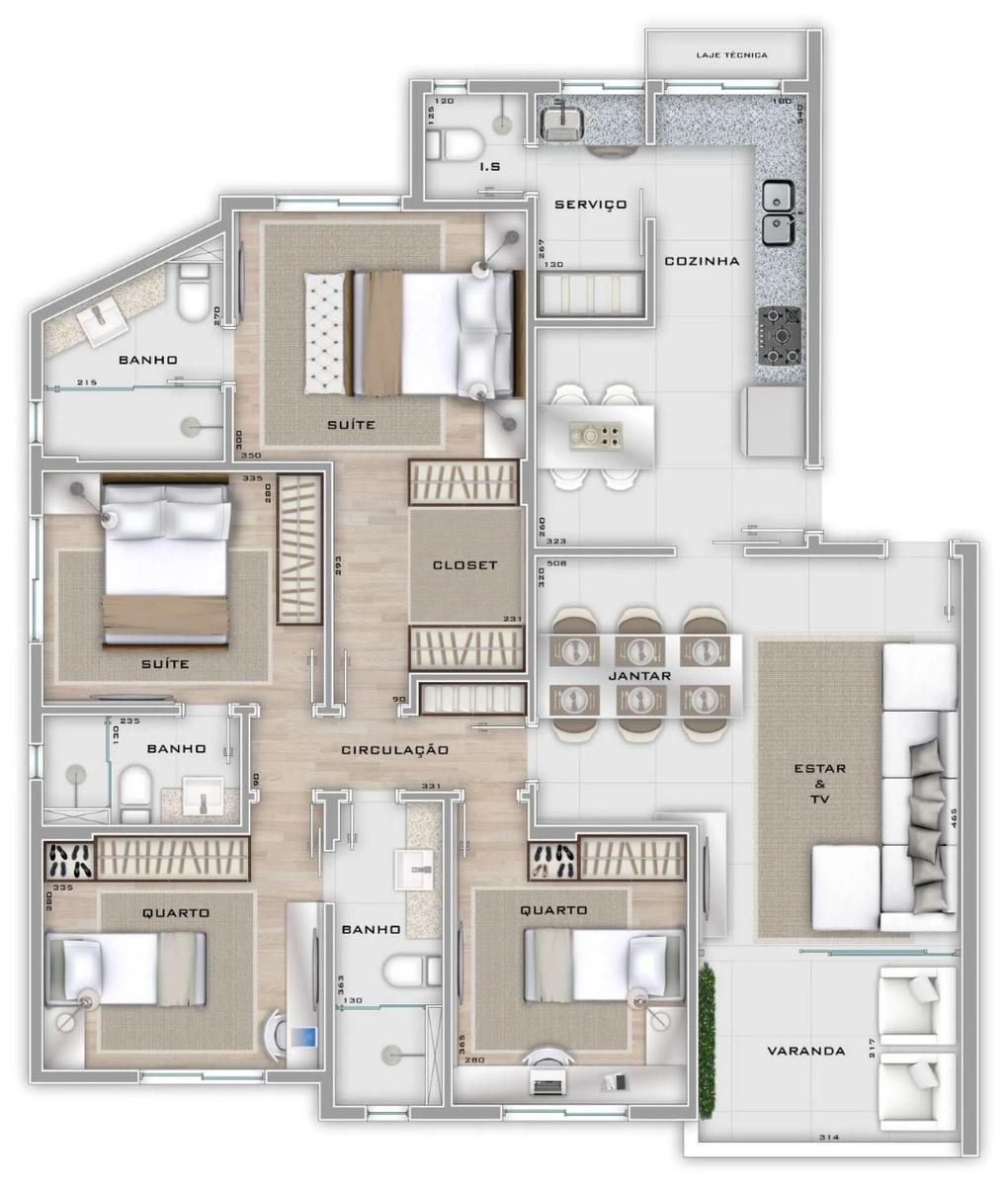 Apartamento, Silveira, 4 Quartos, 3 Vagas, 2 Suítes