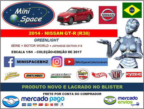 Greenlight 2014 Nissan Gt-r (r35) Cor Vermelho 1/64