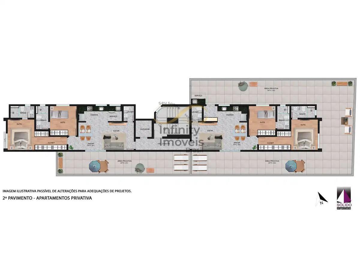 Apartamento, São Pedro, 2 Quartos