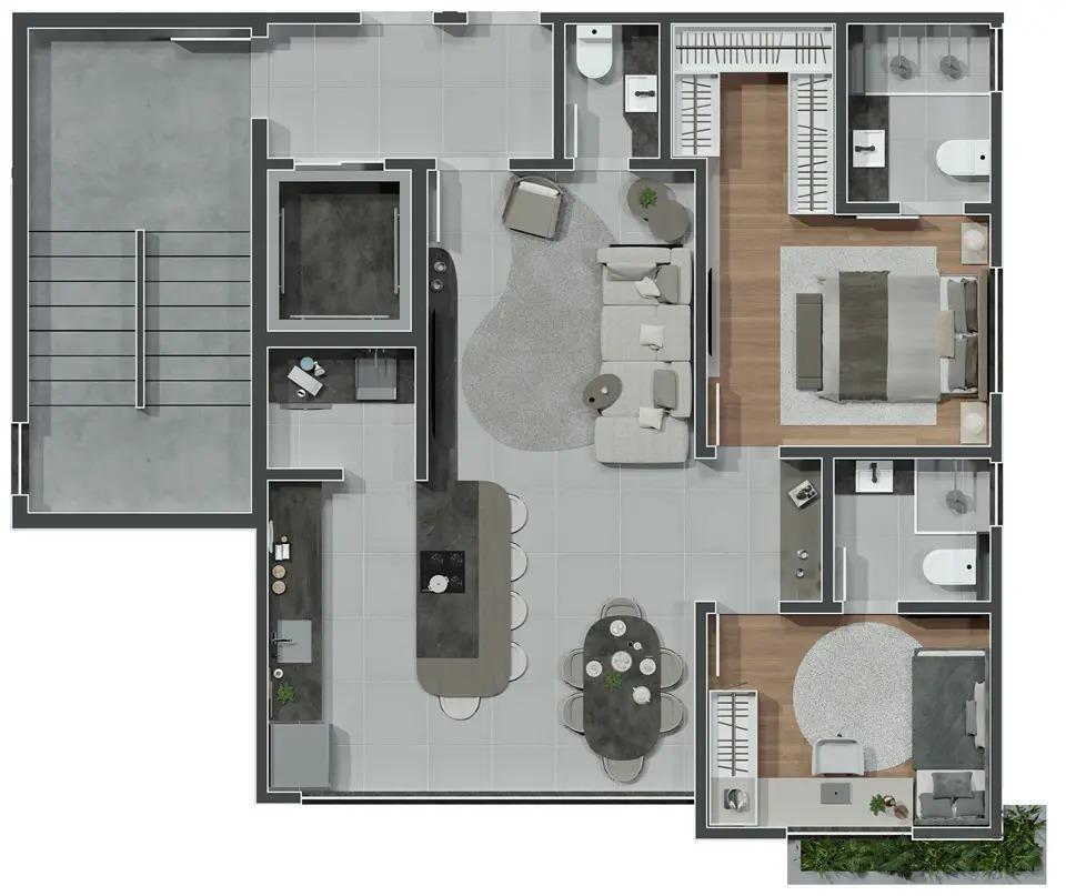 Apartamento, Santo Antônio, 2 Quartos, 2 Vagas, 2 Suítes