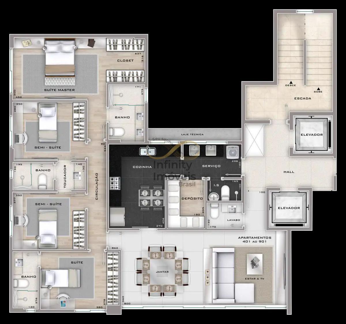 Apartamento, Cidade Nova, 4 Quartos