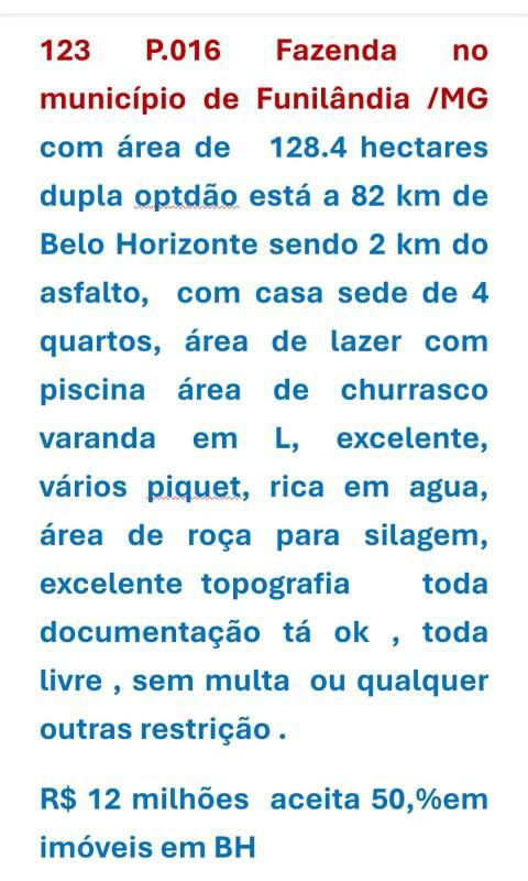Fazenda, Zona Rural, 4 Quartos, 0 Vaga