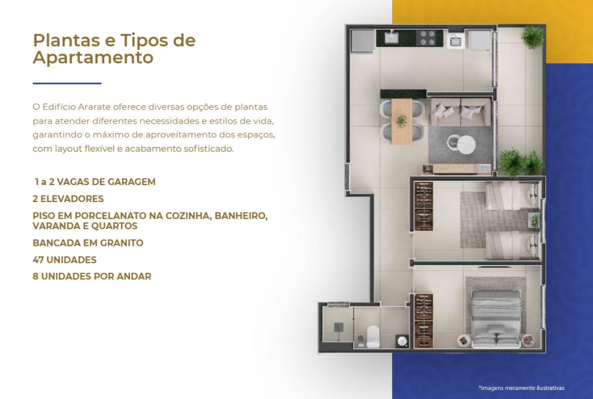 Apartamento, Teixeira Dias, 2 Quartos, 1 Vaga