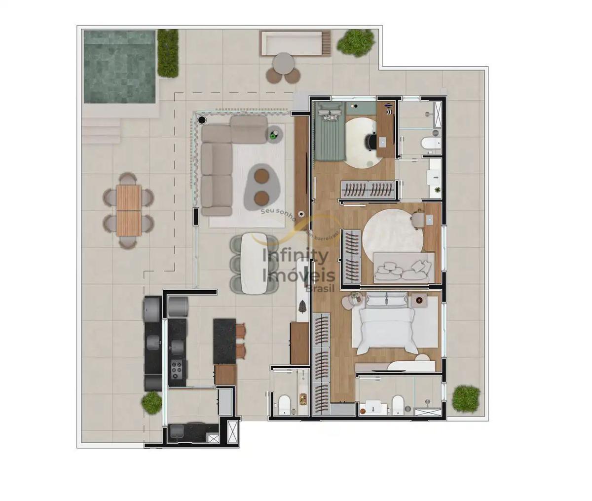 Apartamento, Serra, 3 Quartos