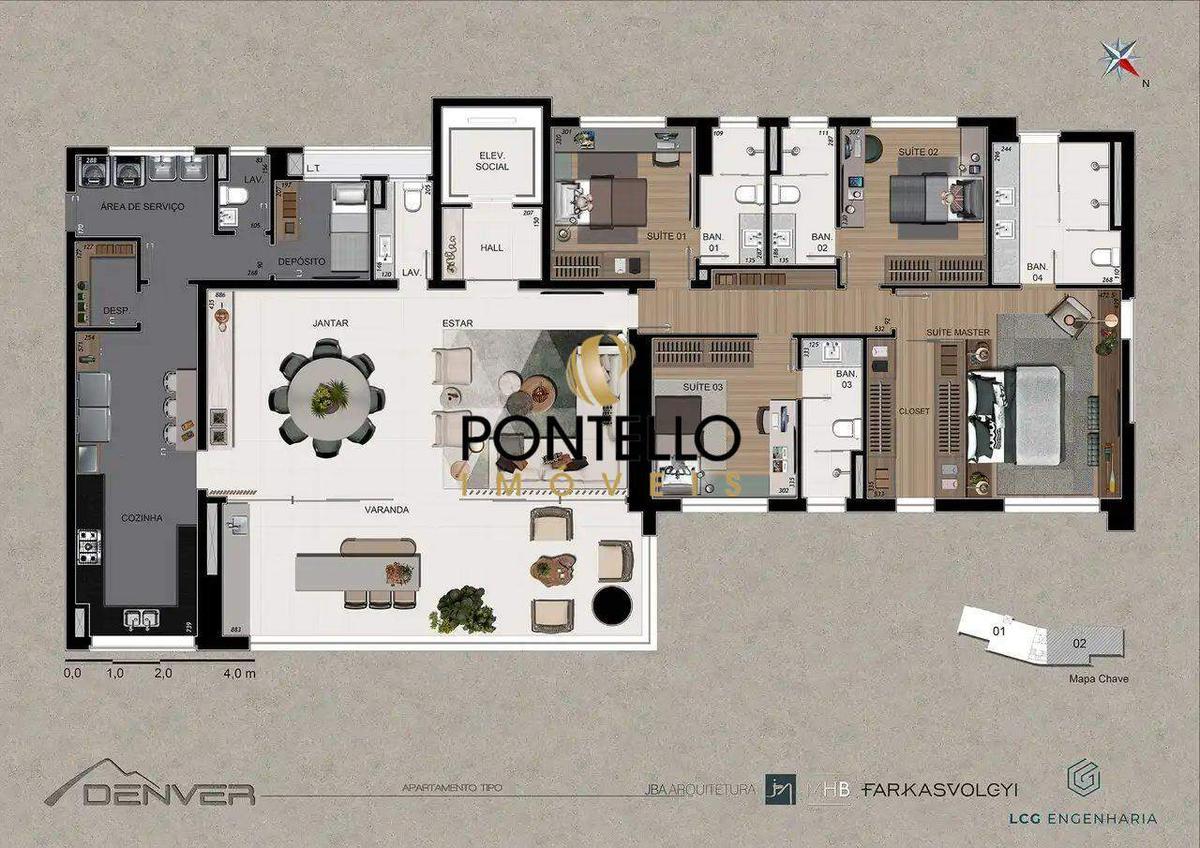 Cobertura, Vale do Sereno, 4 Quartos, 4 Vagas, 4 Suítes
