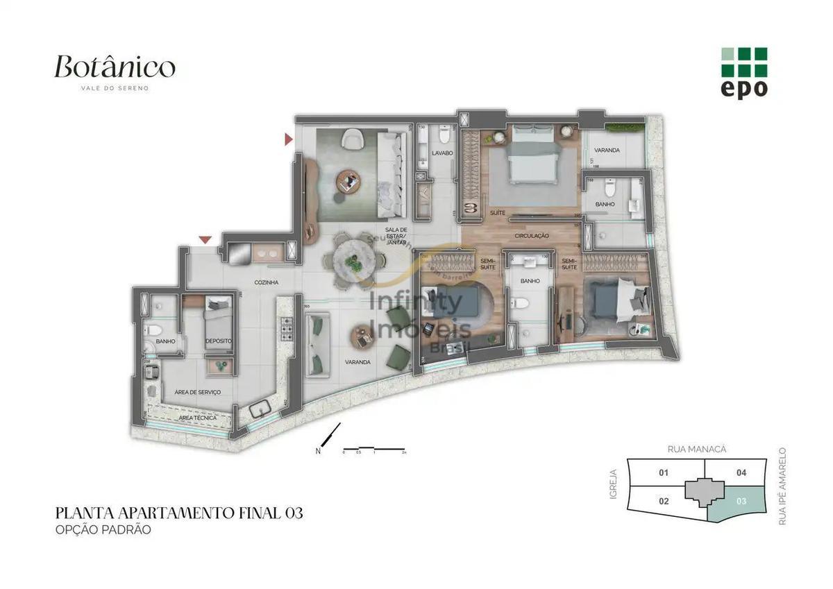 Apartamento, Vale do Sereno, 4 Quartos