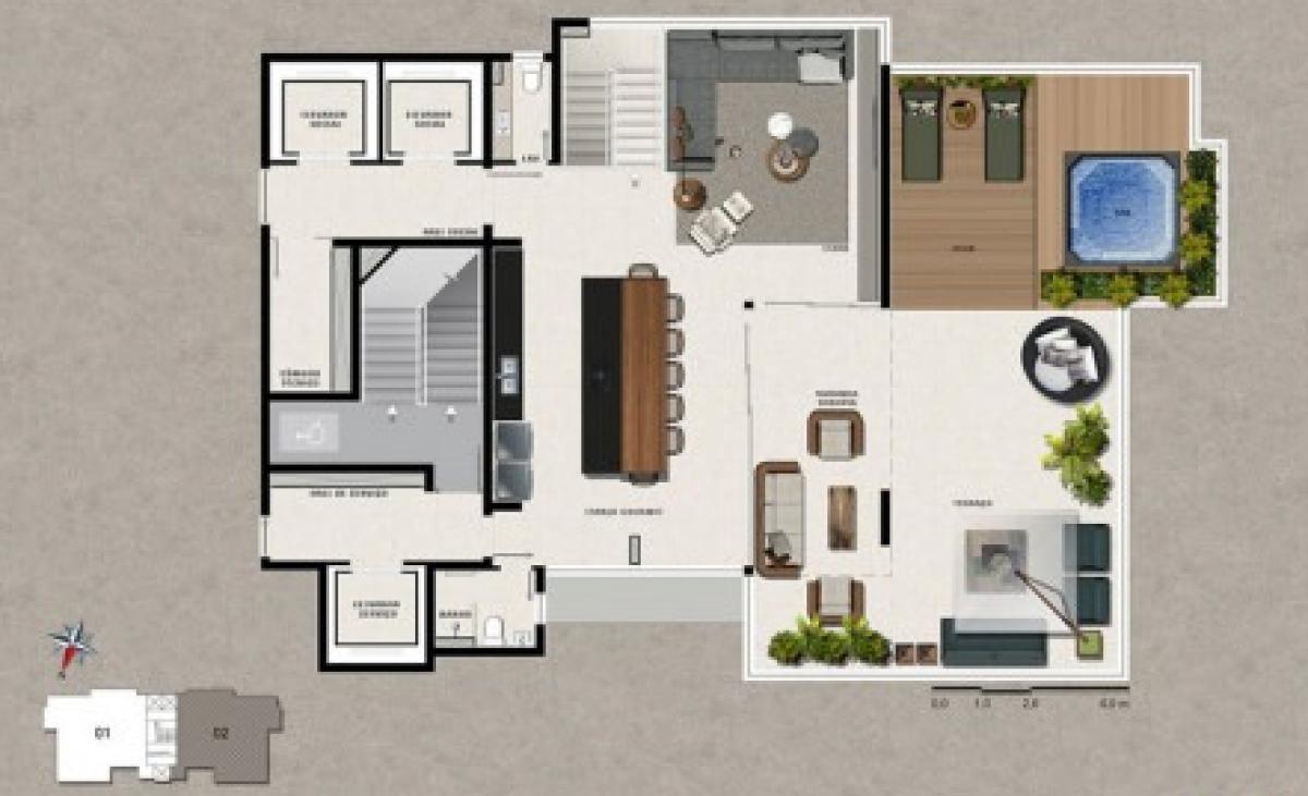 Cobertura, Vila da Serra, 4 Quartos, 5 Vagas, 2 Suítes
