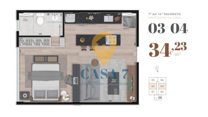 Apartamento, Boa Viagem, 1 Quarto, 0 Vaga