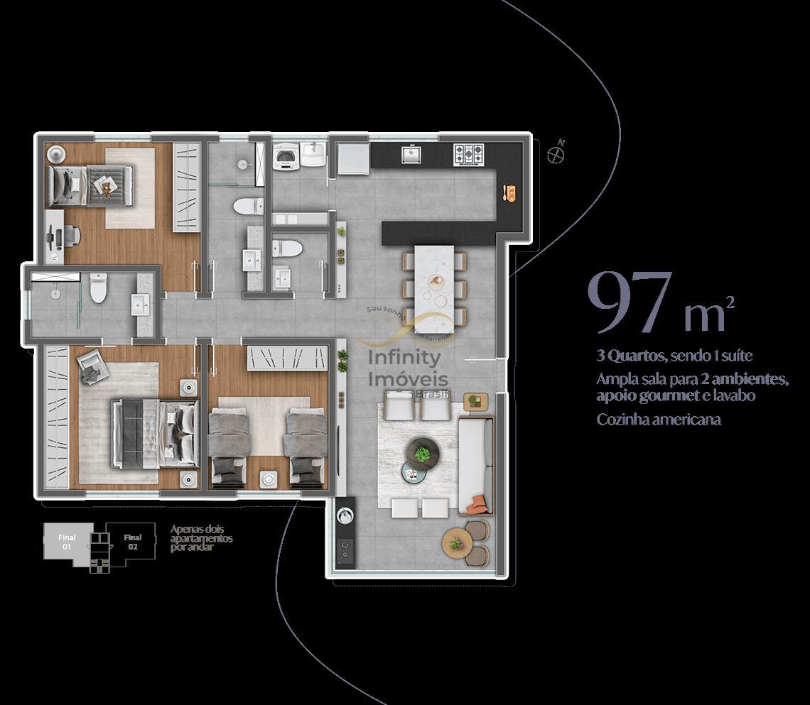 Apartamento, Buritis, 3 Quartos