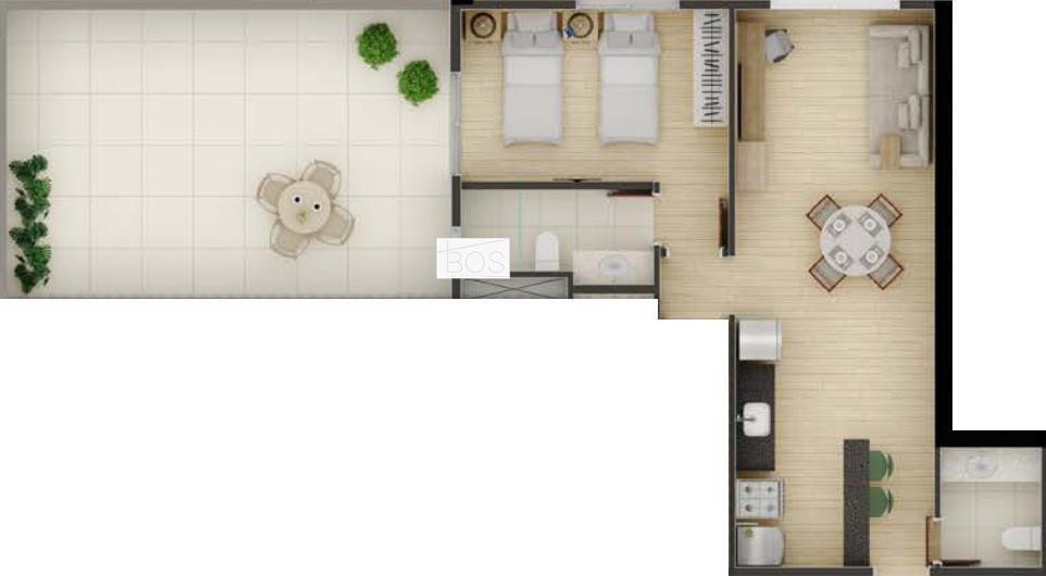 Apartamento, Estoril, 1 Quarto, 0 Vaga, 1 Suíte