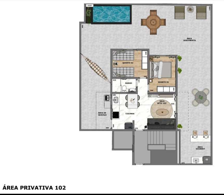 Apartamento, Santa Amélia, 2 Quartos, 1 Vaga