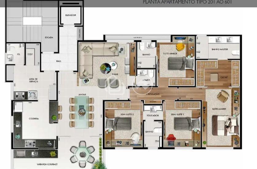 Apartamento, Castelo, 4 Quartos, 4 Vagas, 4 Suítes