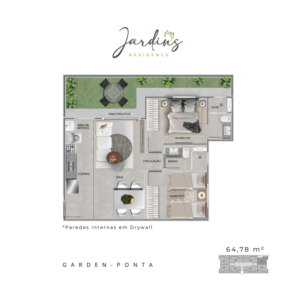 Apartamento, São Joaquim, 2 Quartos, 1 Vaga, 1 Suíte