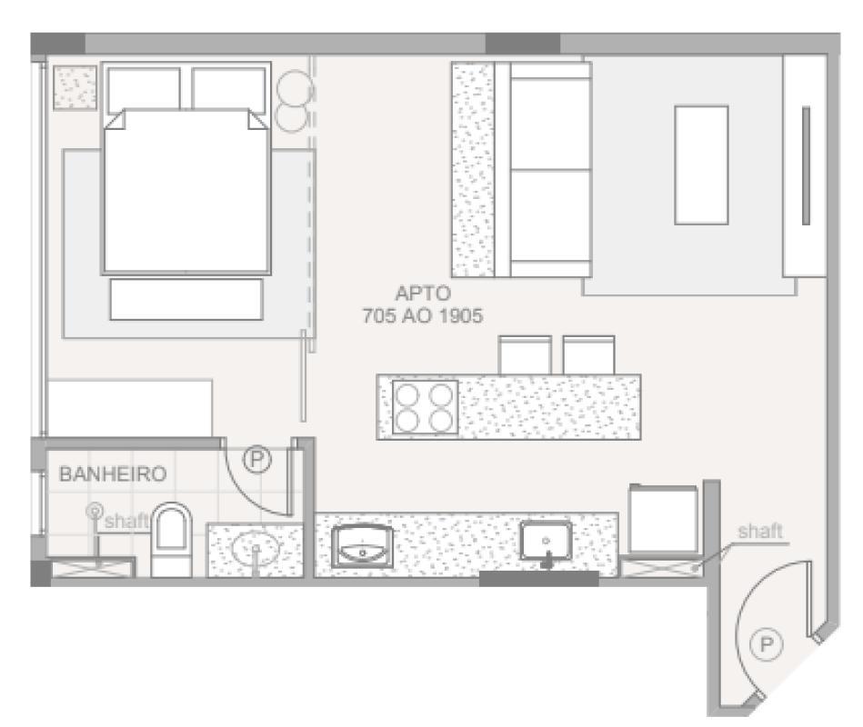 Apartamento, Boa Viagem, 1 Quarto, 0 Vaga