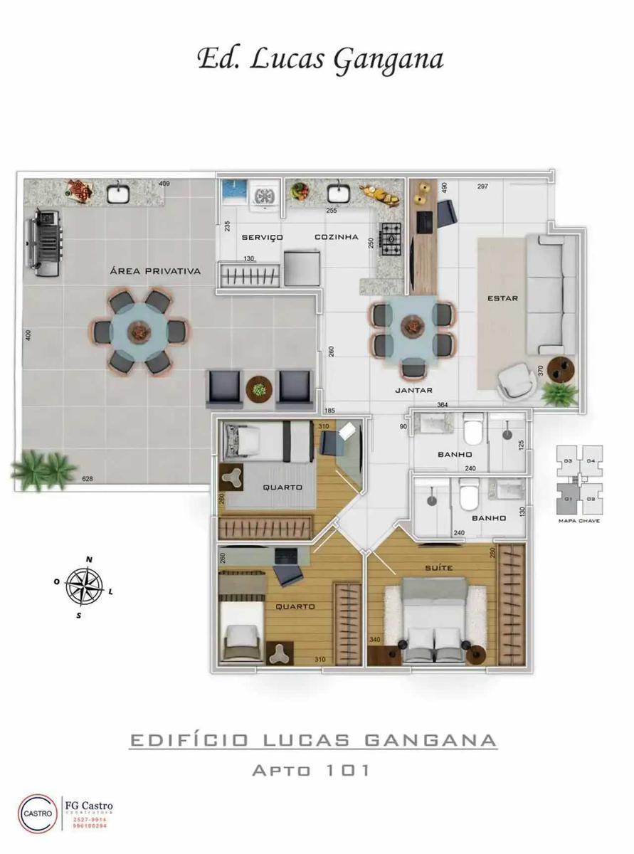 Apartamento, Cidade Nova, 3 Quartos, 2 Vagas, 1 Suíte